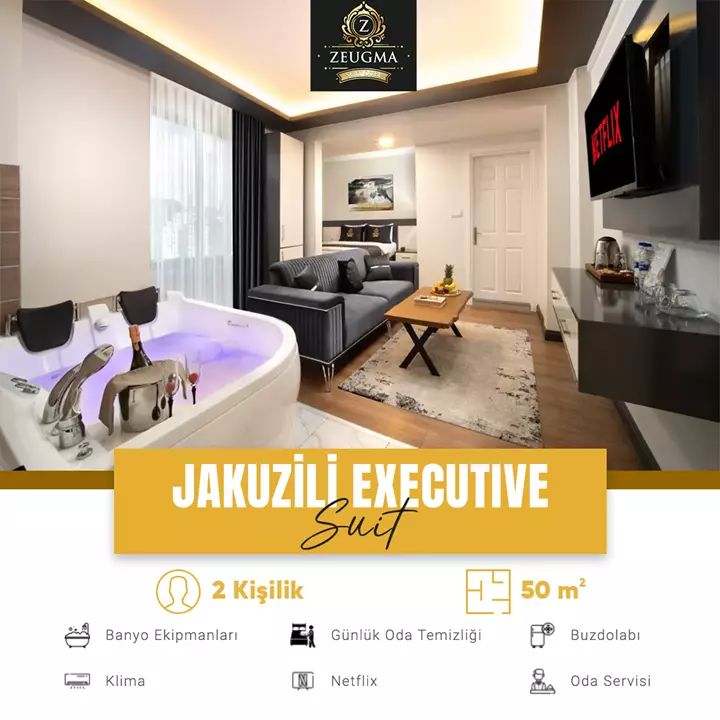 Bakırköy günlük kiralık jakuzili executive suit daire, 50 m2 genişliğinde, Modern ve tam donanımlı daire
