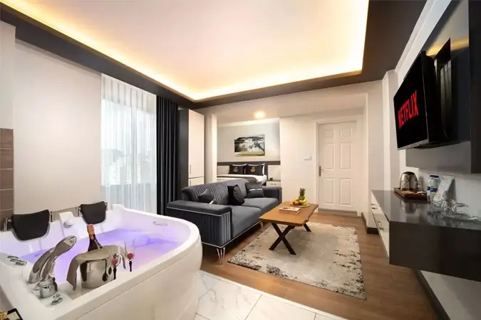 Bakırköy jakuzili romantik konaklama dairesi