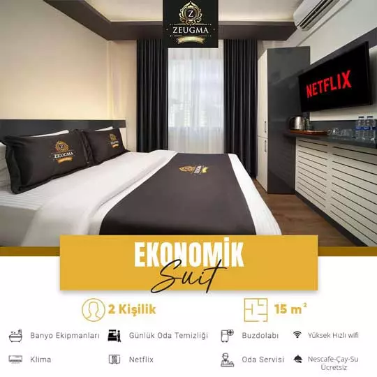 Bakırköy günlük kiralık ekonomik suit daire, 18 m2 temiz oda ve çift kişilik yatak